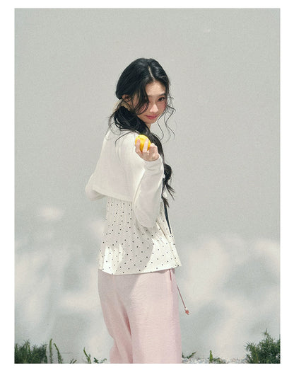 Polka Dot Brandy Lace Two-Piece Top Set