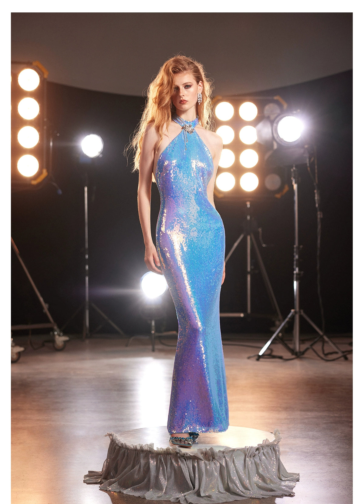 Sheer Luck Elodie Backless Sequin Bodycon Dress - CHINASQUAD