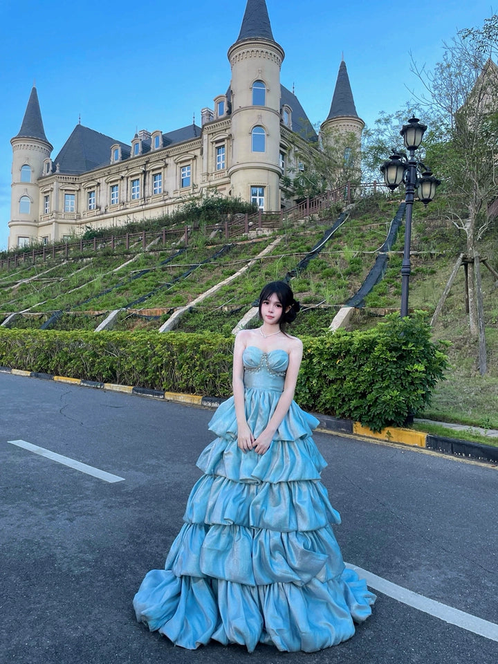 DXI Iridescent Cascade Couture Gown