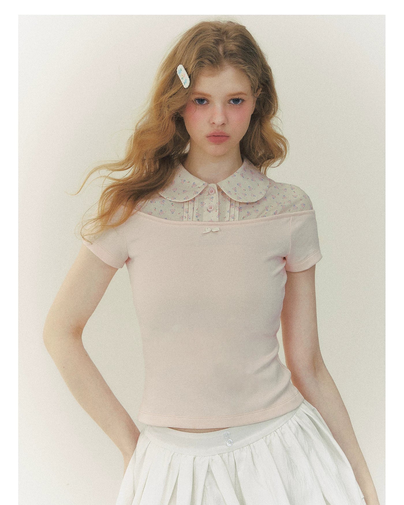 Elegant Prelude Floral Layered Shirt