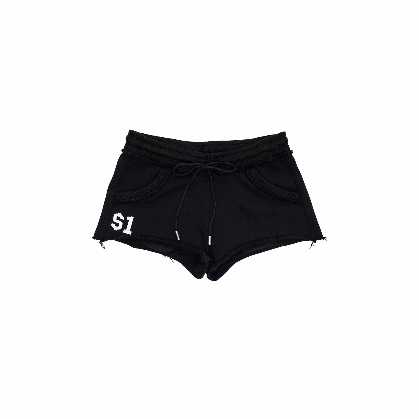 Camo Contrast Bone Embroidery Cotton Sweat Shorts