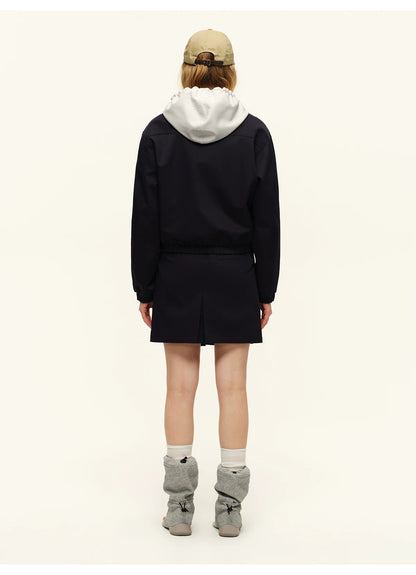 Cotton Stand-Collar Hooded Jacket