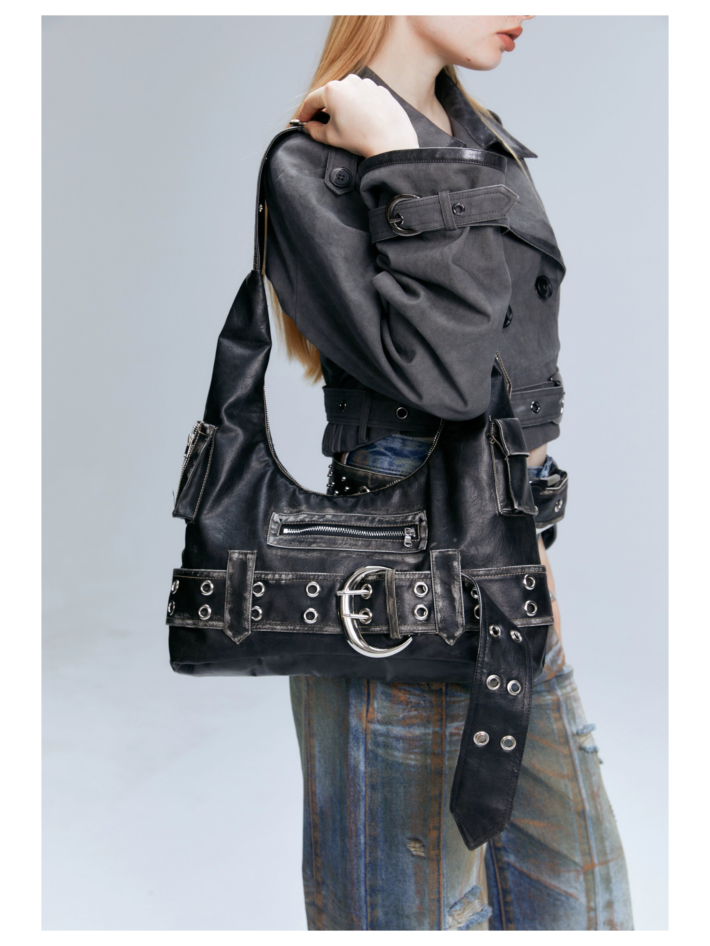 Functional Retro Shoulder Bag