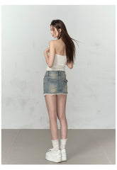 Rose Knitted Hollow Out Spaghetti Strap Tank Top - CHINASQUAD