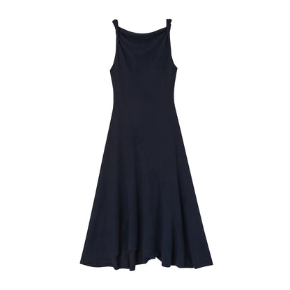 Twisted Strap Knit Midi Dress