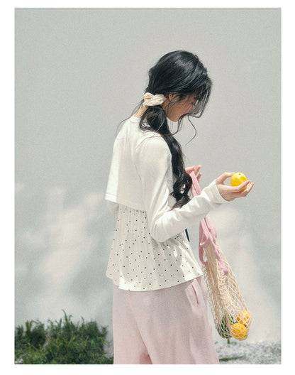 Polka Dot Brandy Lace Two-Piece Top Set