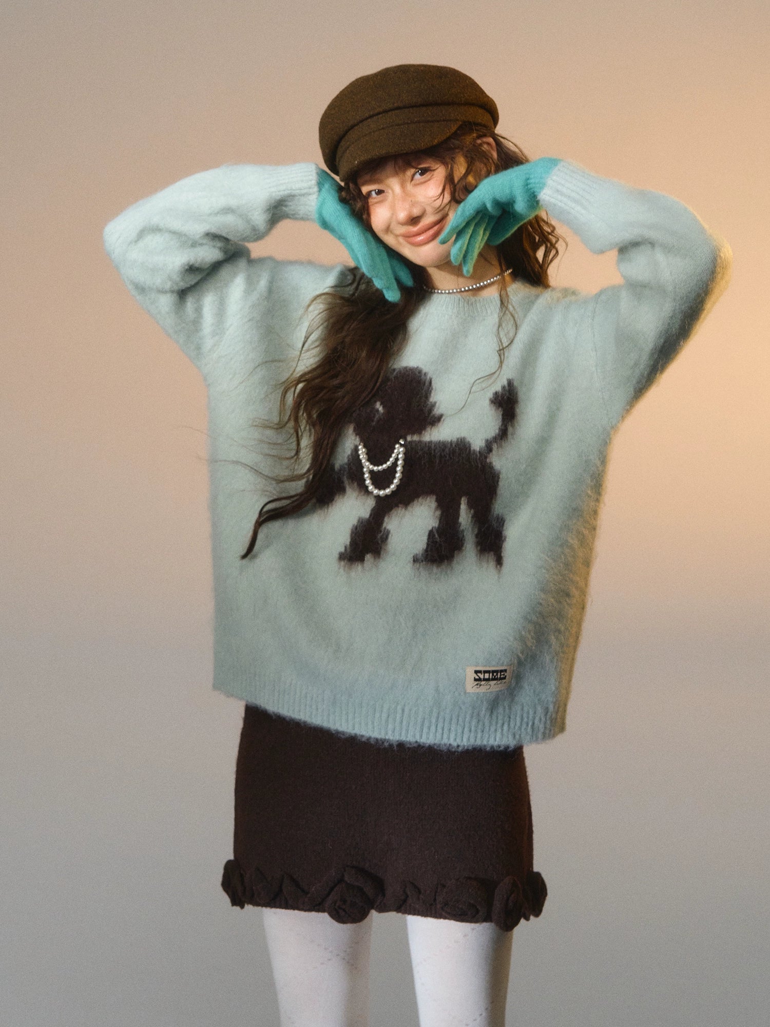 Playful Puppy Crewneck Sweater