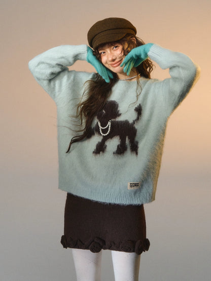Playful Puppy Crewneck Sweater