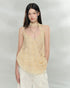 VIA PITTI Asymmetric Ribbon Tie Sheer V-Neck Camisole – view 8