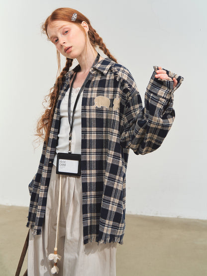 Fun Tassel Plaid Shirt