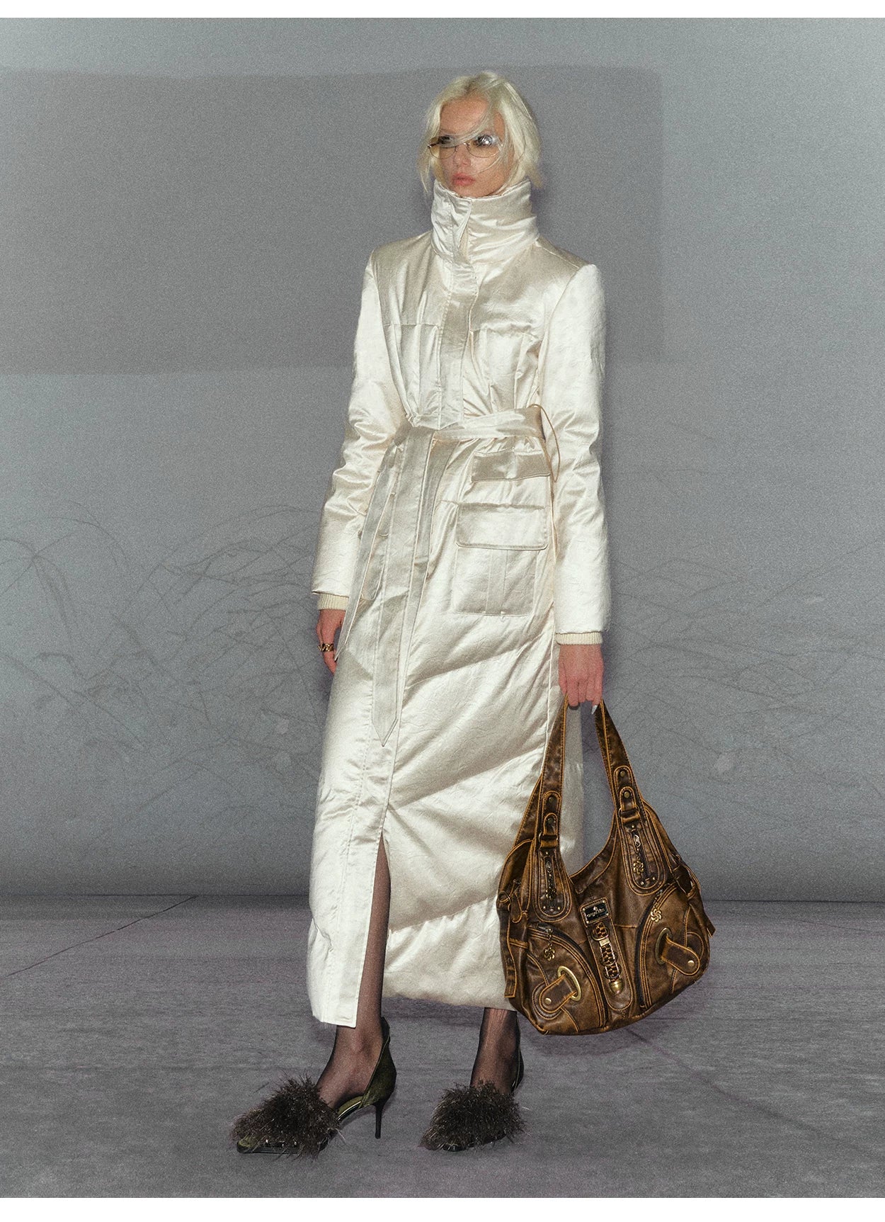 White Duck Down Puffer Coat