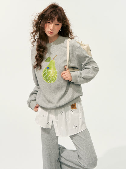 Pear Printed Sweatshirt