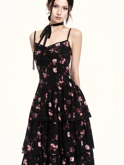 Romantic Floral Tiered Maxi Dress