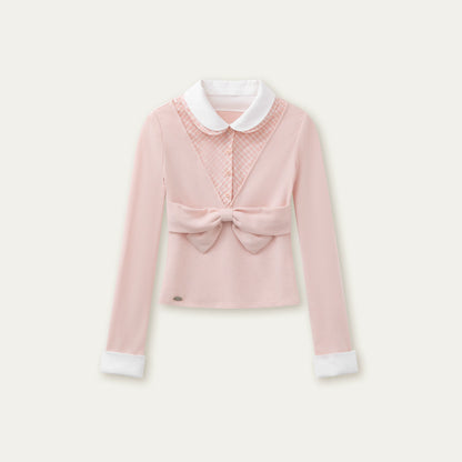 Vintage Peter Pan Collar Layered Blouse