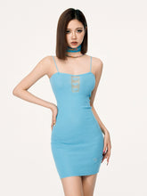 Hollow-out Heart-shaped Strap Dress - CHINASQUAD