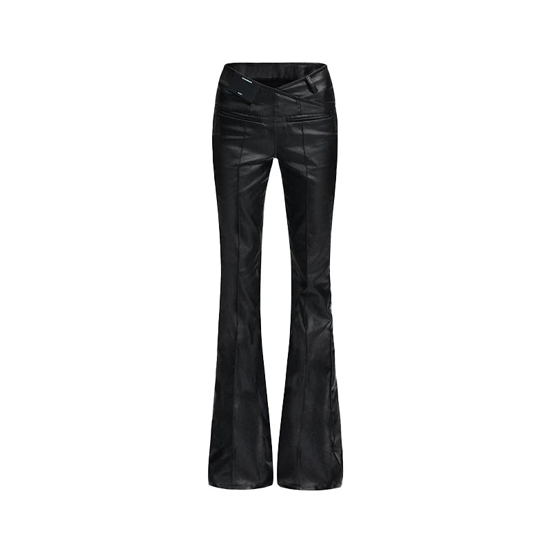 Stretch Denim V-Waist Micro-Flare Jeans