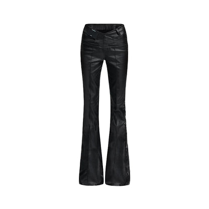 Stretch Denim V-Waist Micro-Flare Jeans