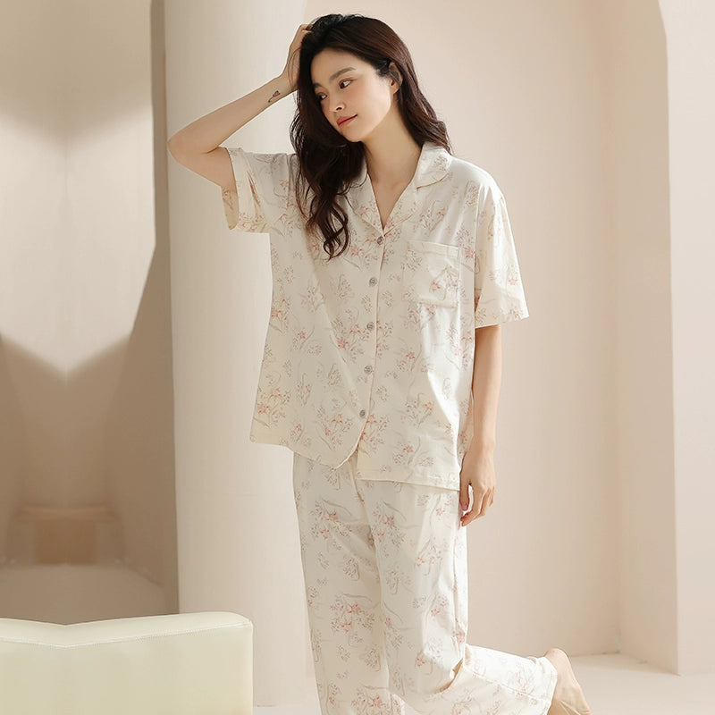 Heavenly Silk Pure Cotton Home Loungewear Set