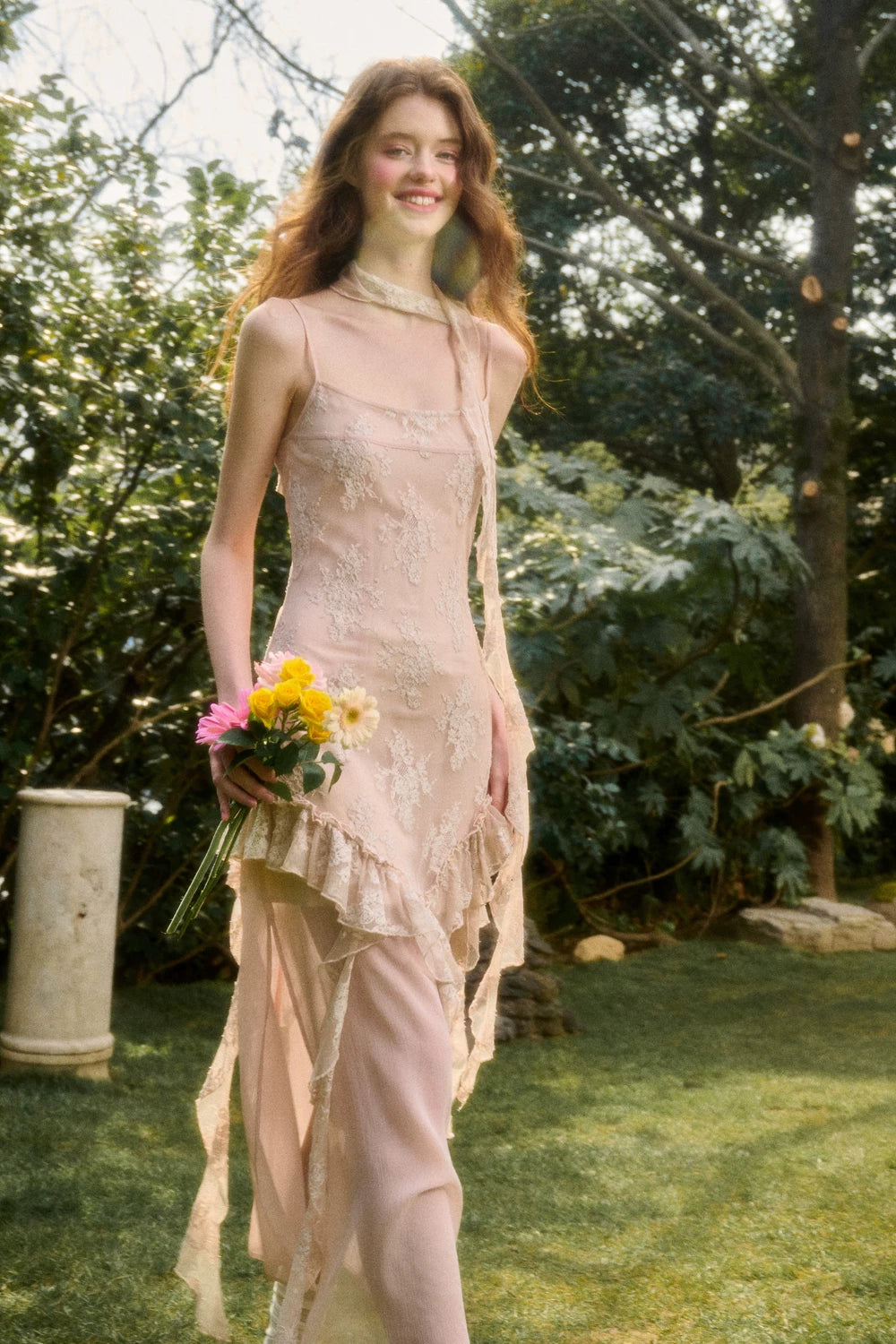 Pink Cloud Lace Fairy Dress