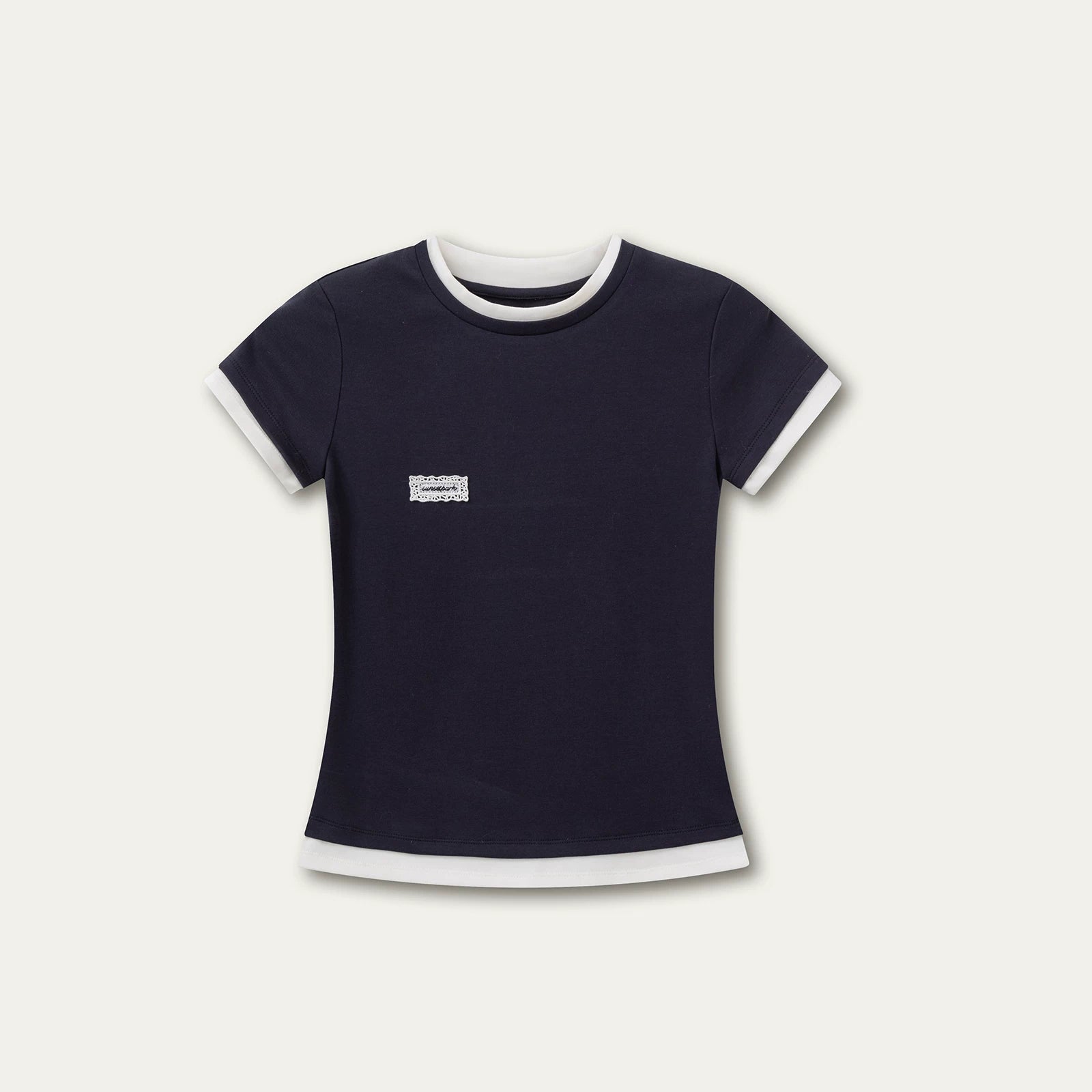 Oxygen Cotton Contrast Trim Slim Fit Tee