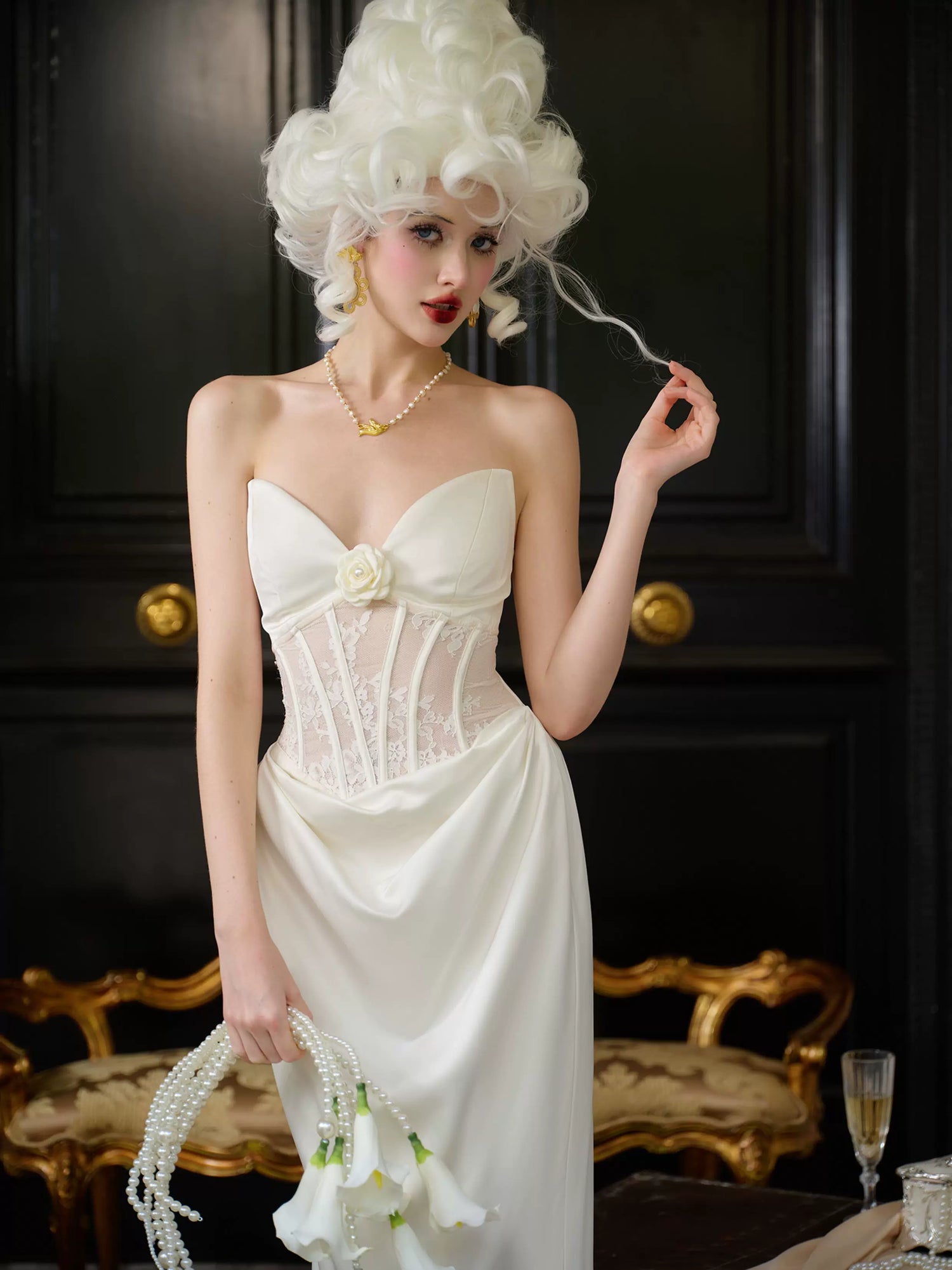Magic Enchantment Satin Corset Wedding Dress