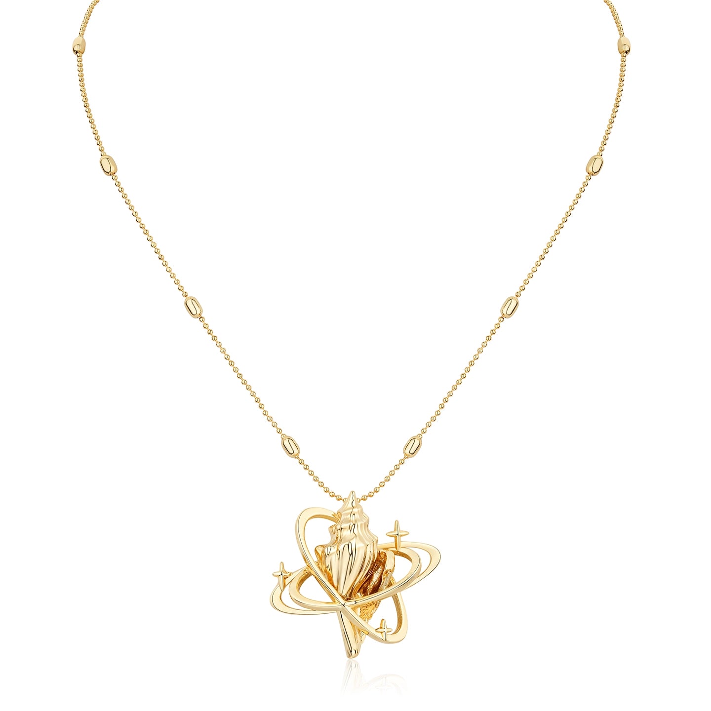 Seashell Star Pendant Necklace