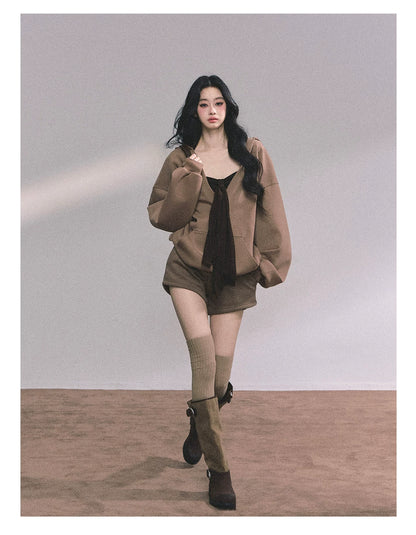 Autumn Leaves Hoodie Three-Piece Set