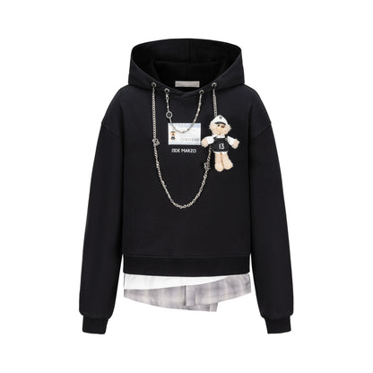Sheriff Chain Detail Layered Hoodie