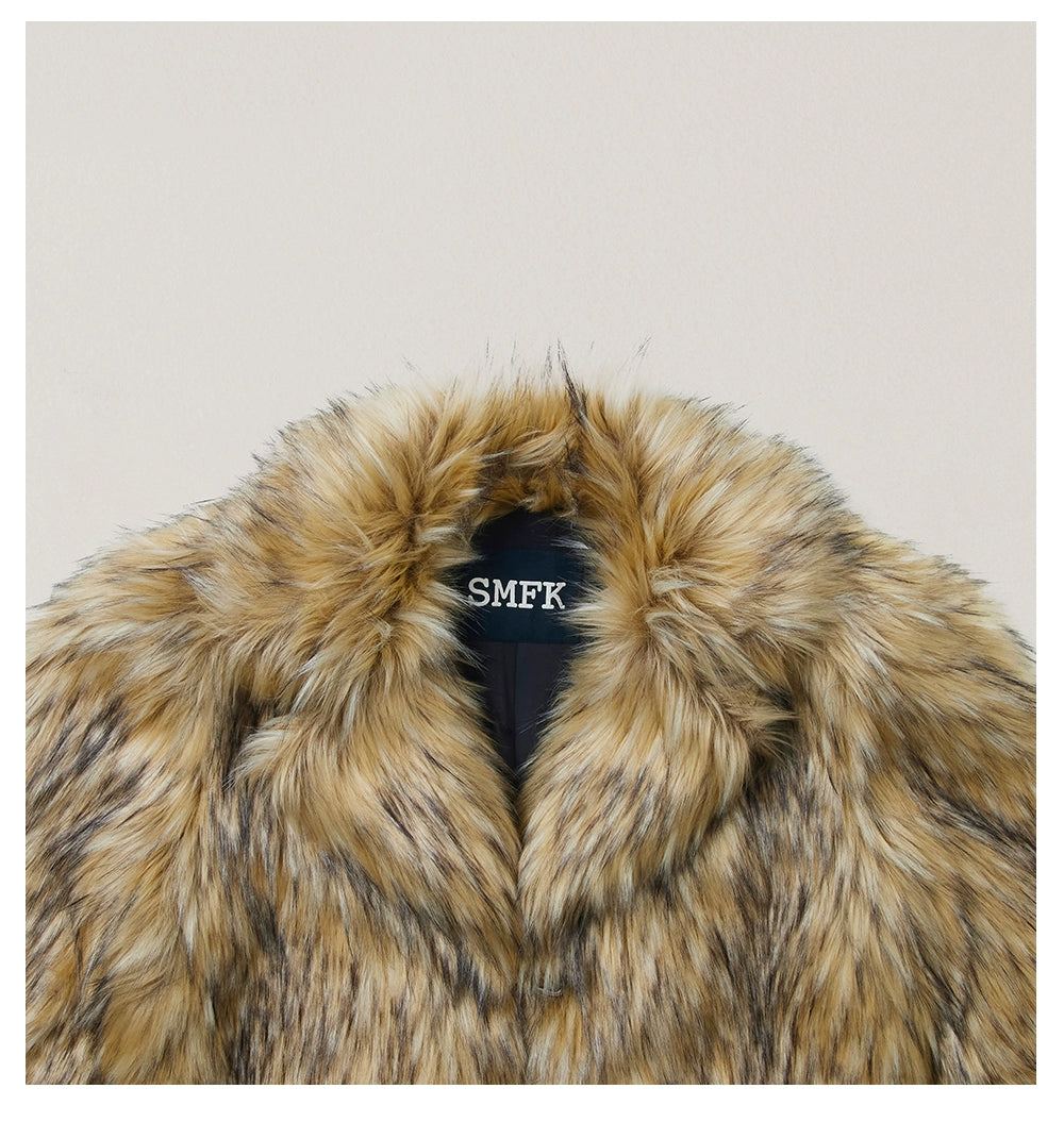 Cross Relic Wilderness Hunter Cropped Faux Fur Jacket