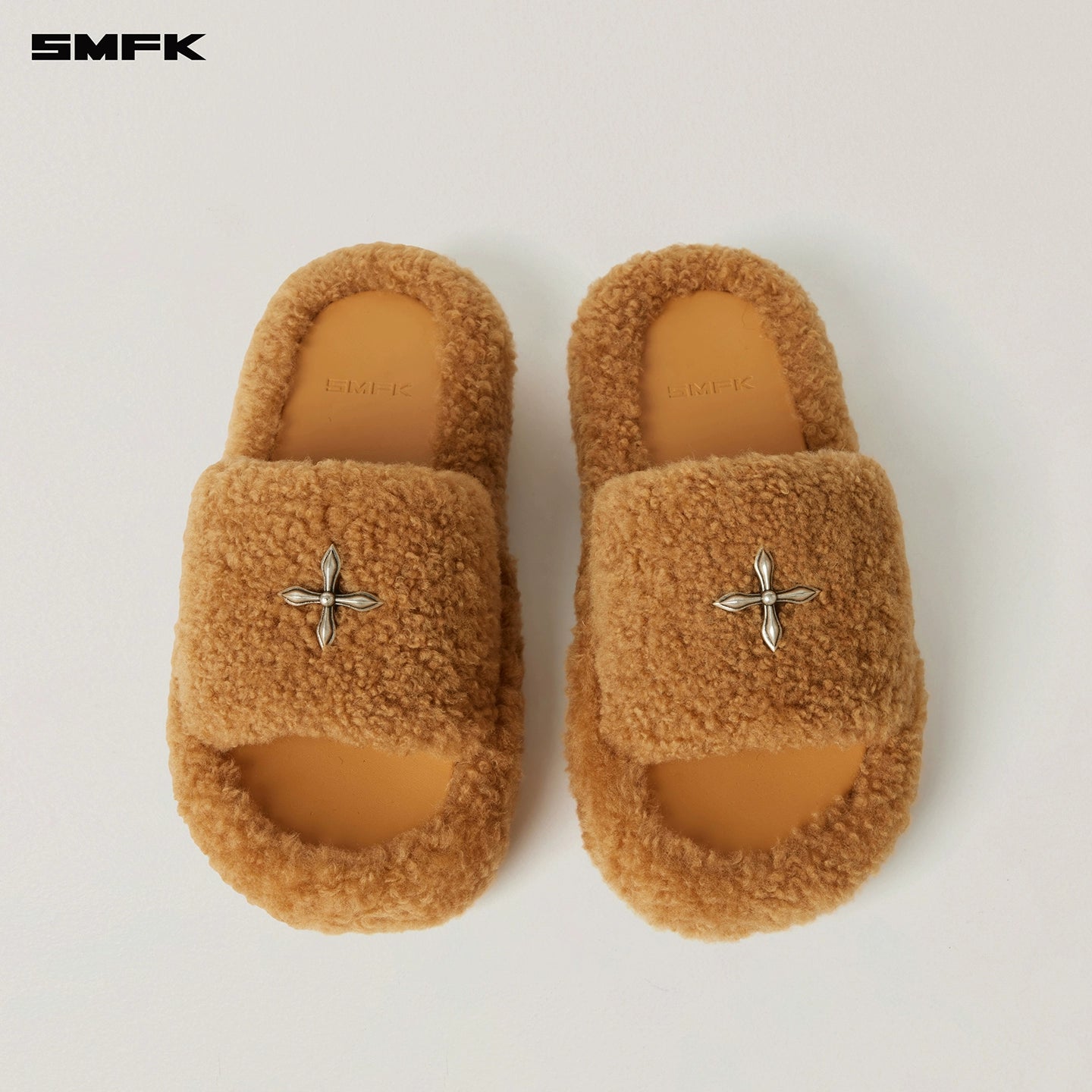 SMFK Fuzzy Platform Black Edition Slide Sandals