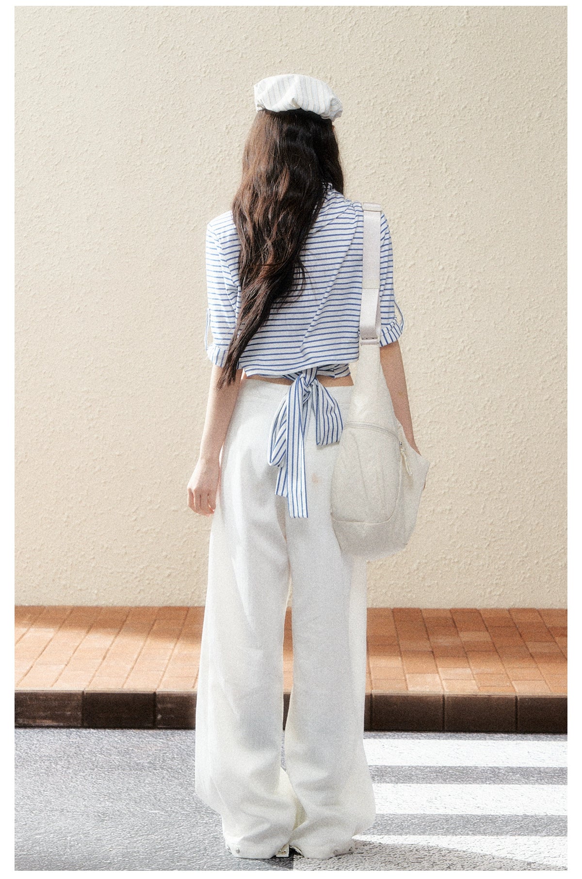 Urban Ease White Straight-Leg Trousers - CHINASQUAD