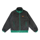 Dark Grey Fleece Spliced Jacket - CHINASQUAD