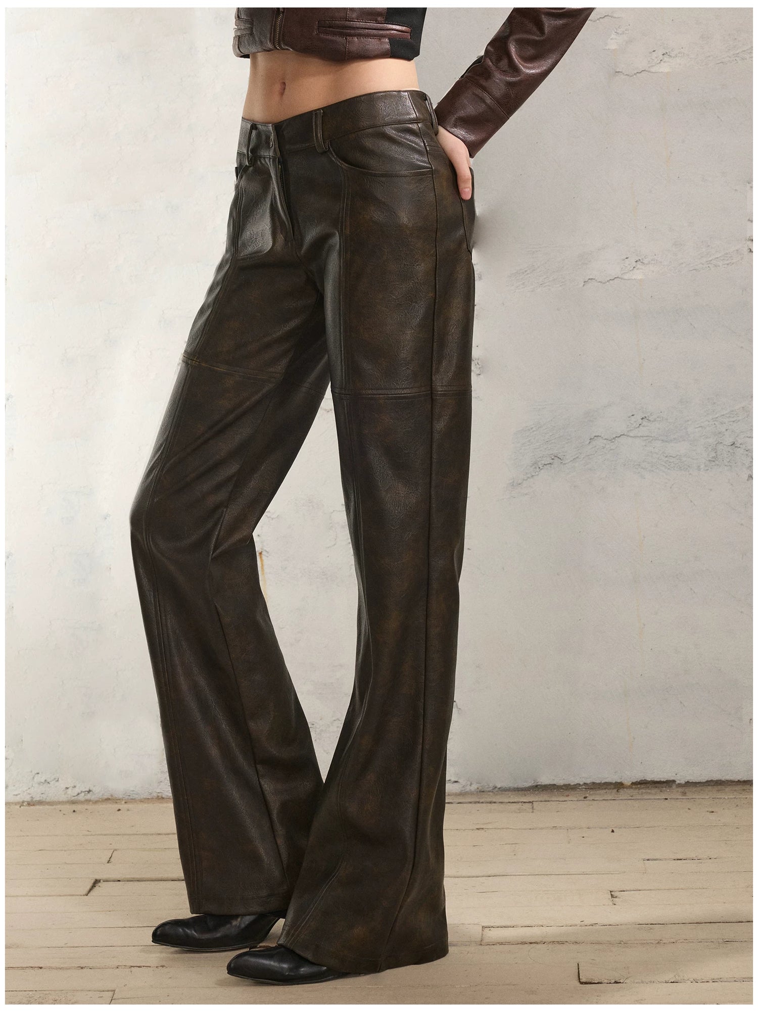 Detachable Two-Way Leather Skirt–Pants