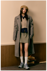 Coffee Double-breasted Wool Coat - CHINASQUAD