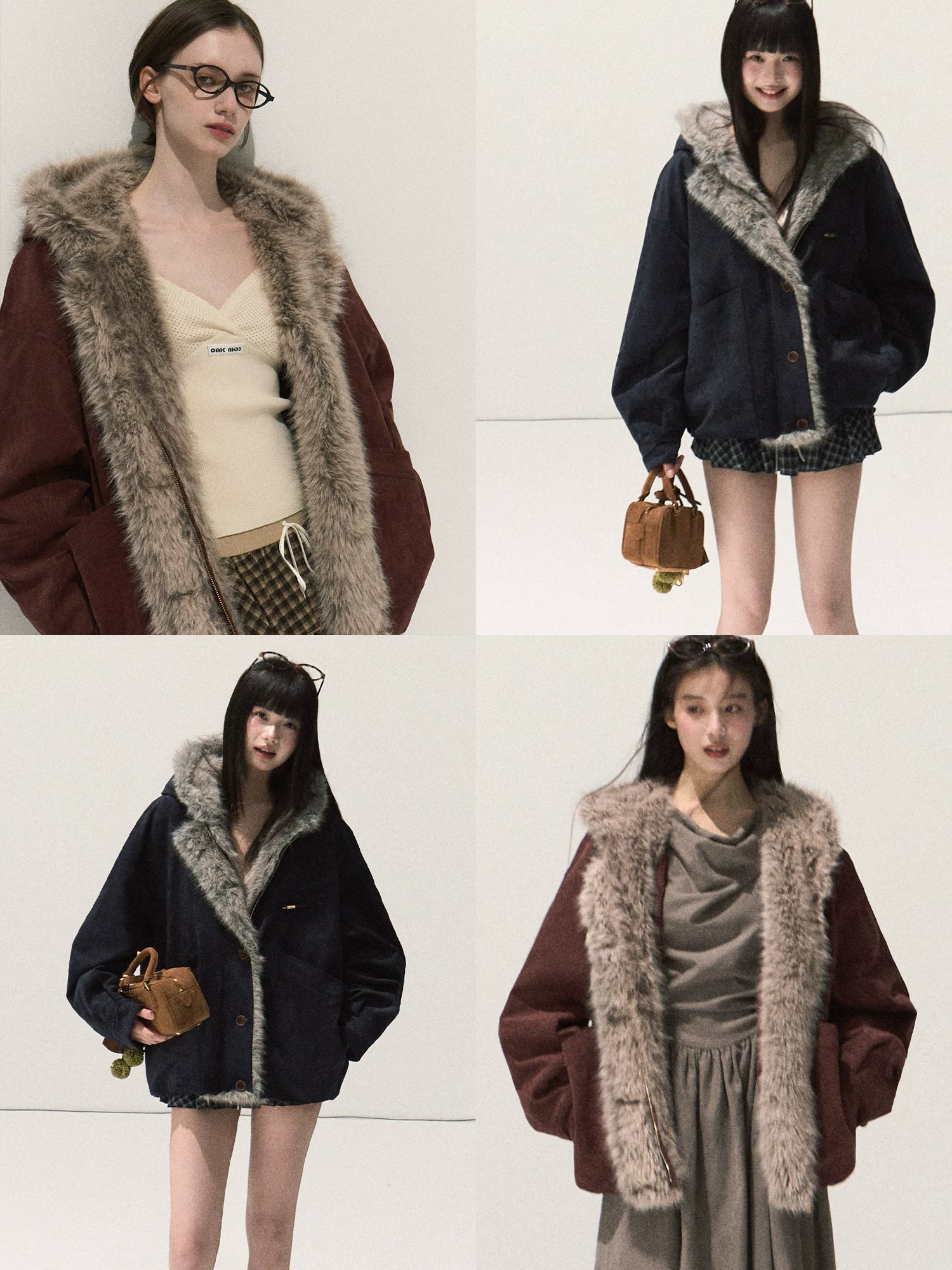 Faux Fur Collar Hooded Puffer Jacket