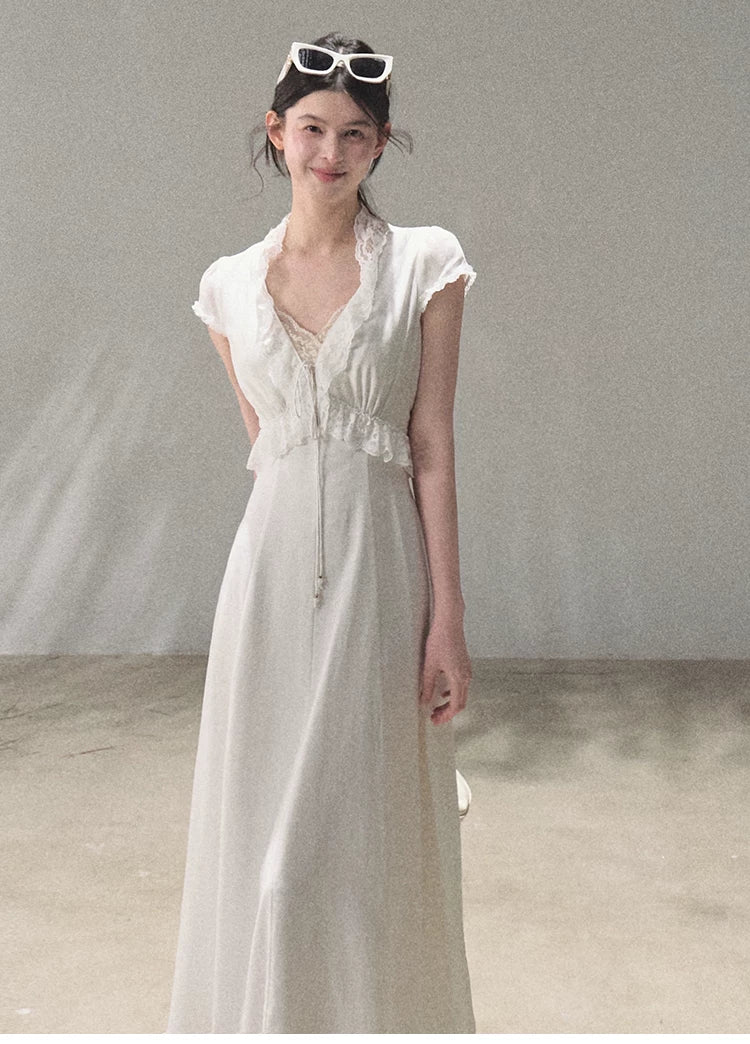 Lyocell Linen Tie-Waist Dress