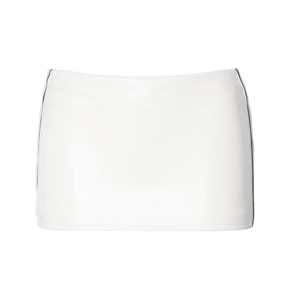 Contrast-Panel Halter Mini Skirt Set