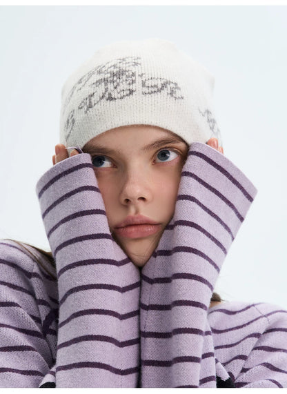 Retro Jacquard Knit Beanie