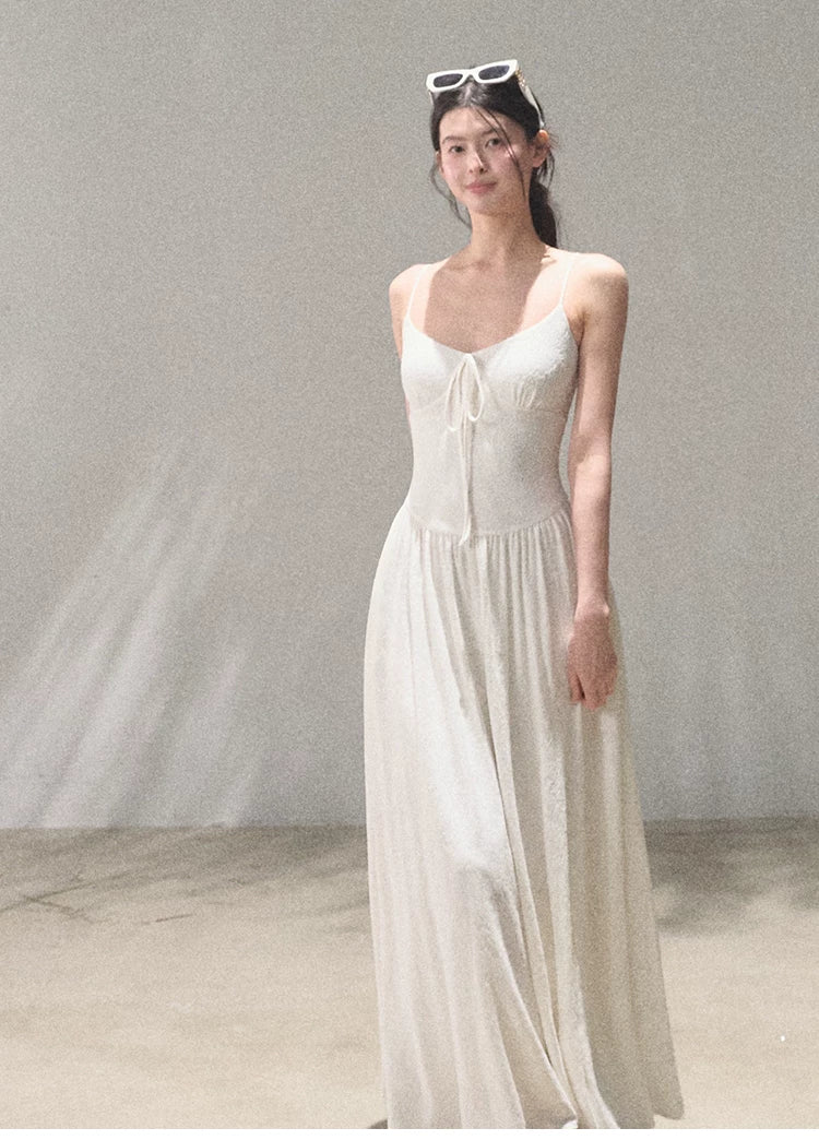 Passing Flower Shop Jacquard Backless Dress