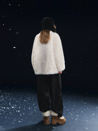 Plush Button-Up Fleece Jacket