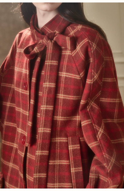 Cosagach Plaid Wool Coat