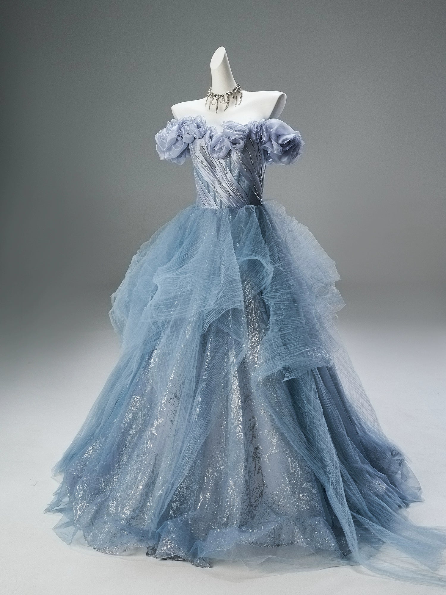 Blue Sakura Couture Gown