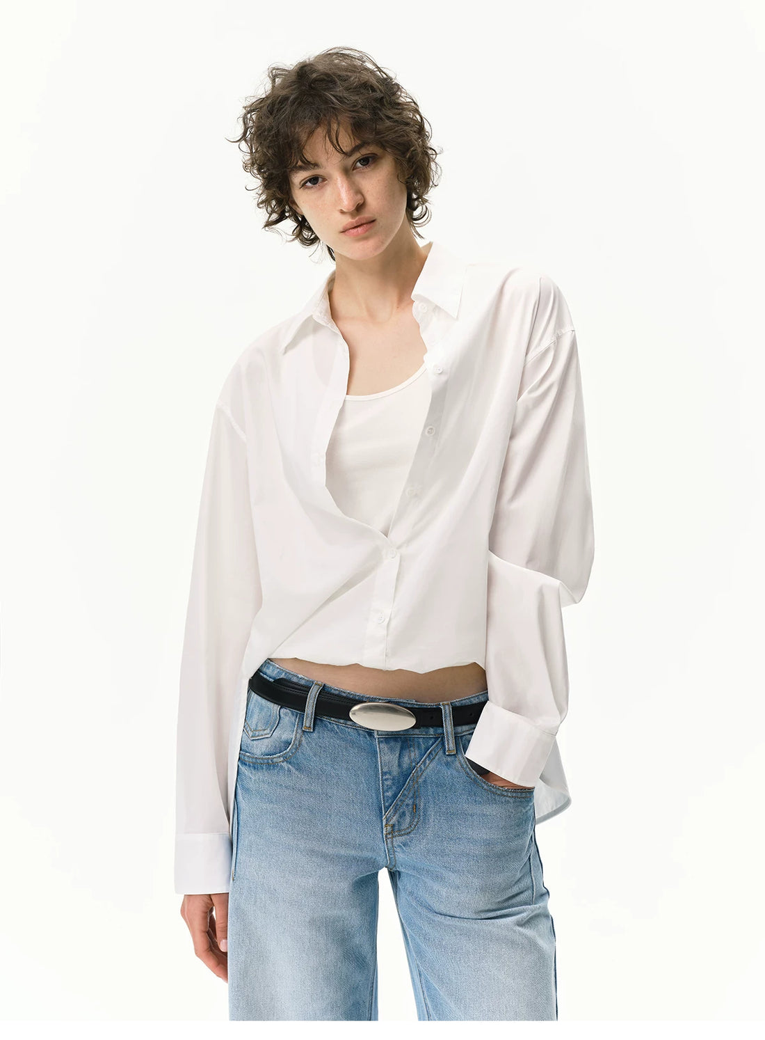 Lyocell Layered Two-Piece Shirt
