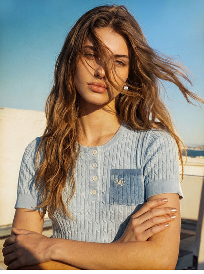 Academy Henley Contrast Tee