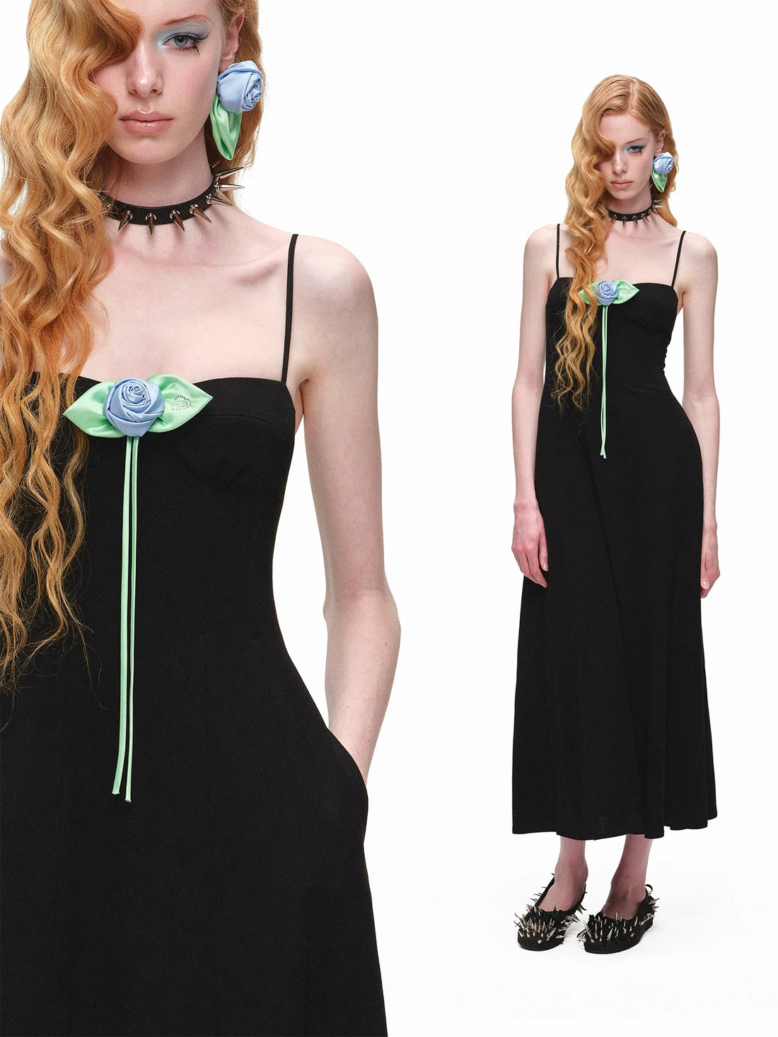 Rose Brooch Corset Maxi Dress 1Jinn Studio