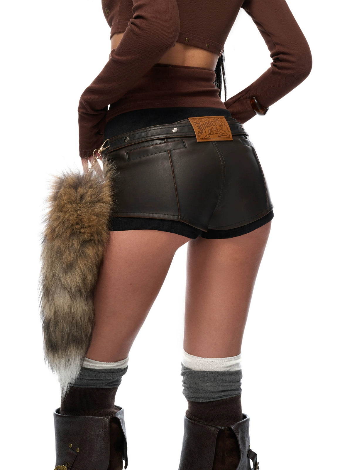 Washed Low-Rise Mini Shorts