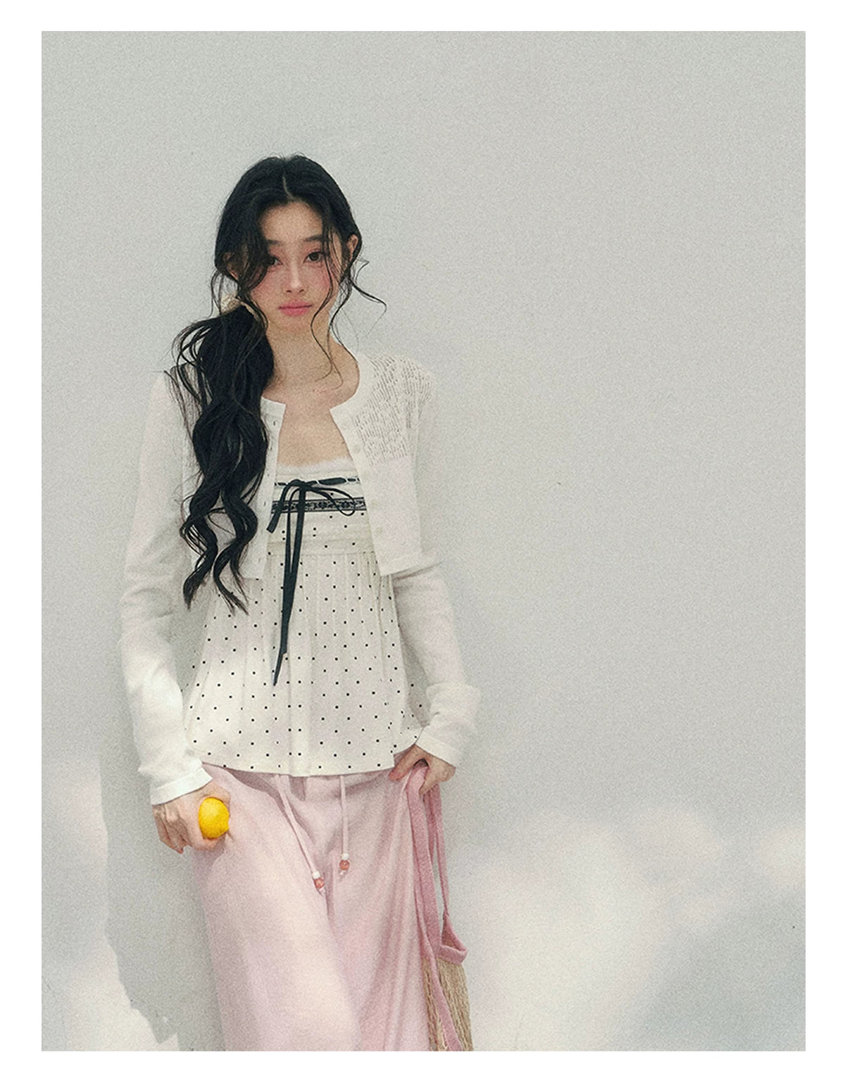 Polka Dot Brandy Lace Two-Piece Top Set