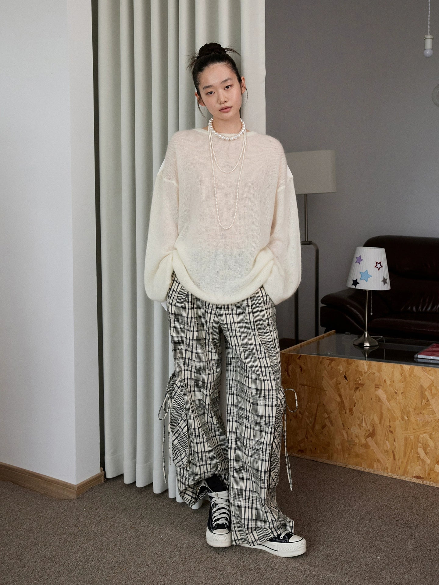 Mohair Panel Knit Sweater