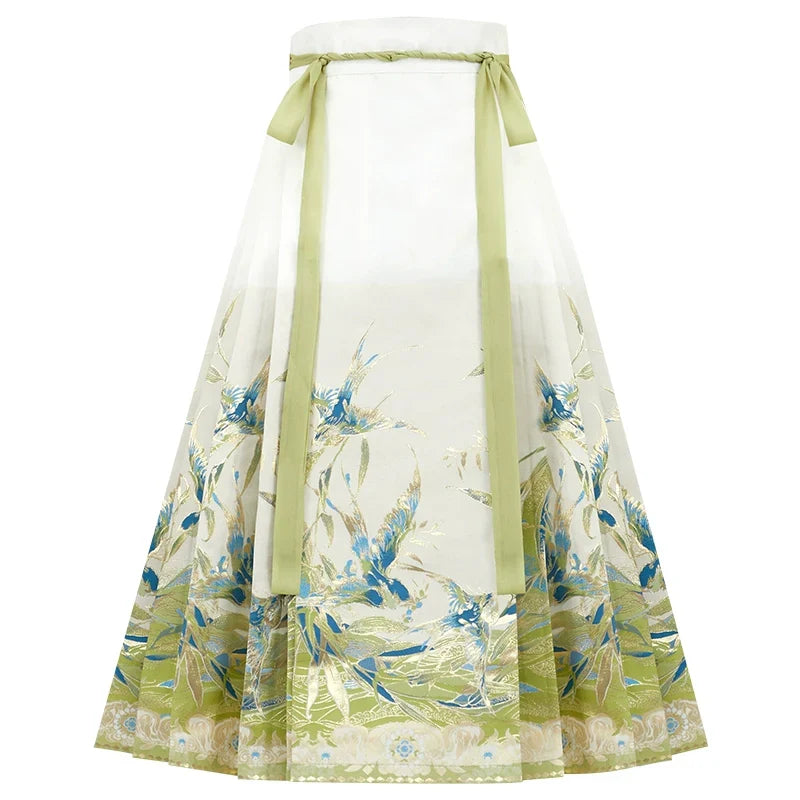 (Final Sale) "青鸟还川" Modern-style Hanfu Set