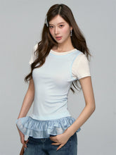 Two-piece Ruffled Bottoming Top - CHINASQUAD